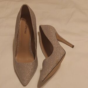 Ring Women's Glitter Heels - Silver